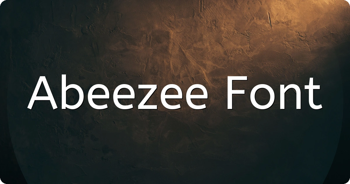 Abeezee Font preview