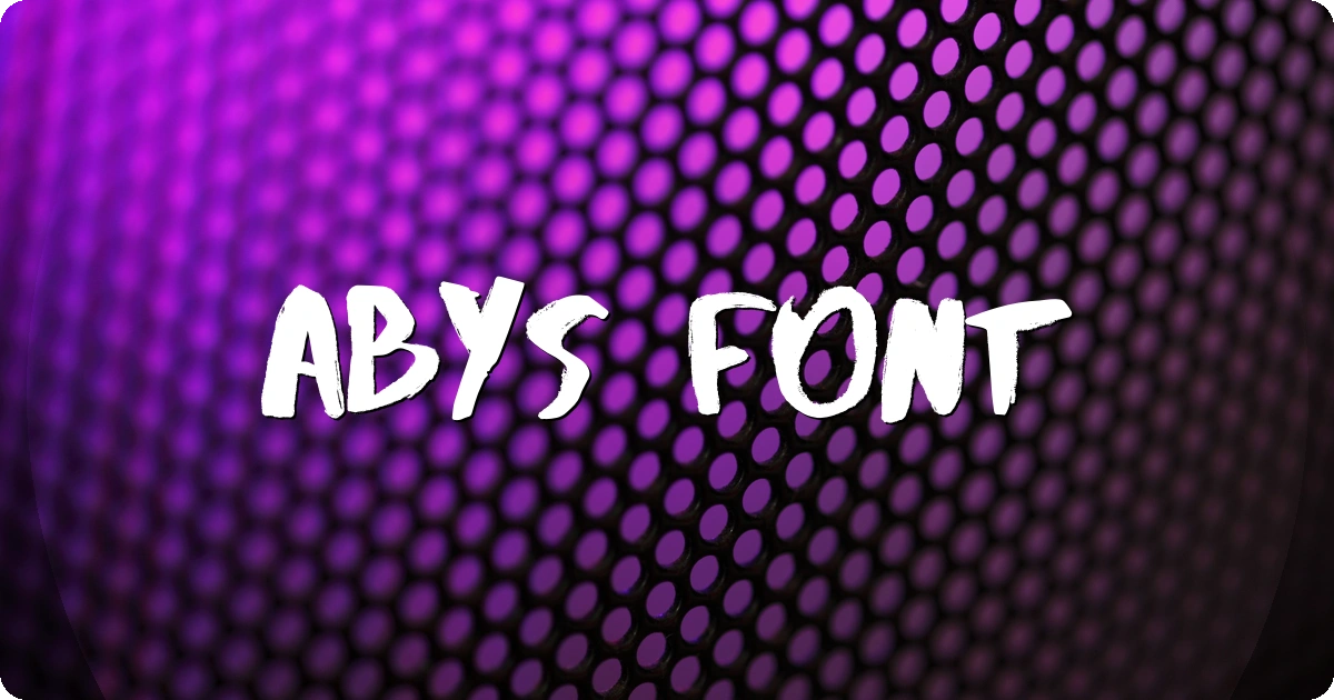 Abys Font preview