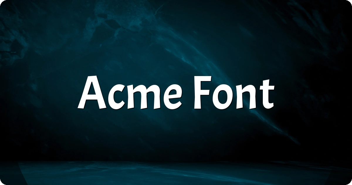 Acme Font preview