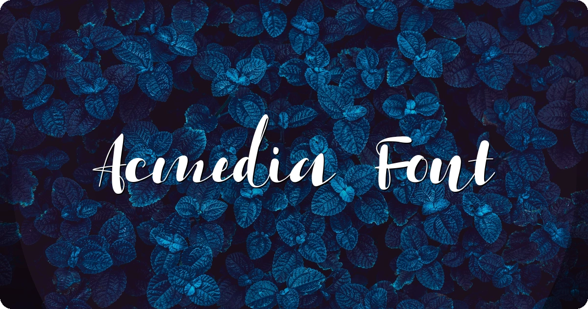 Acmedia Font preview