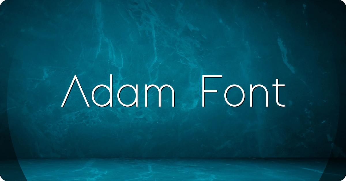 Adam Font preview