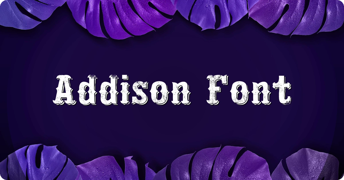 Addison Font preview