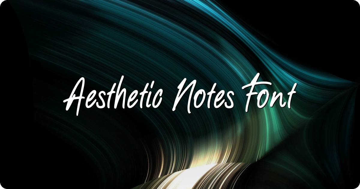 Aesthetic Notes Font preview