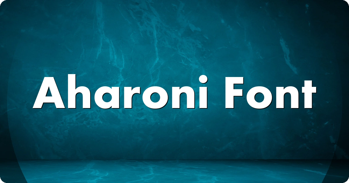 Aharoni Font preview