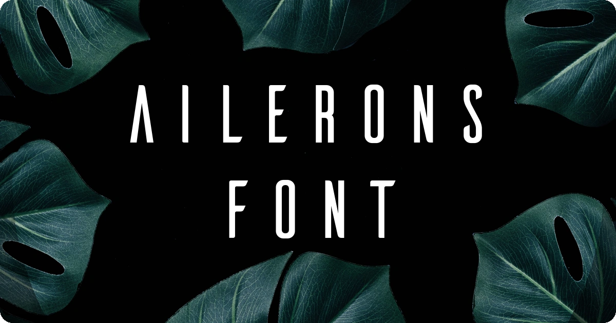 Ailerons Font preview