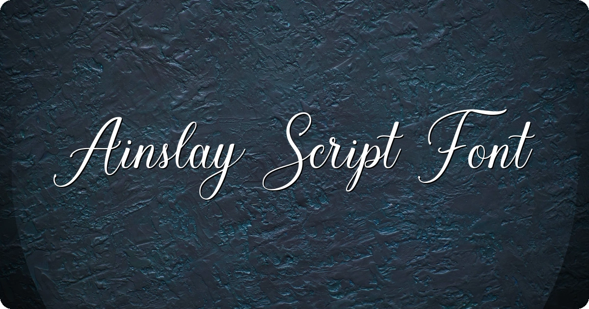Ainslay Script Font preview