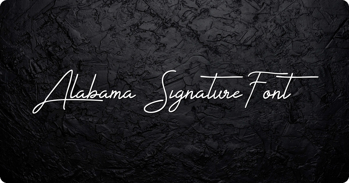 Alabama Signature Font preview