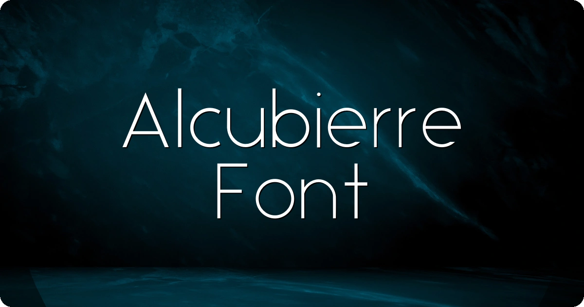Alcubierre Font preview