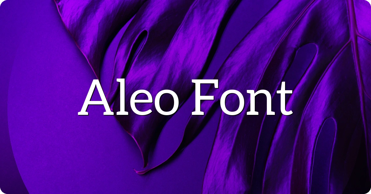Aleo Font preview