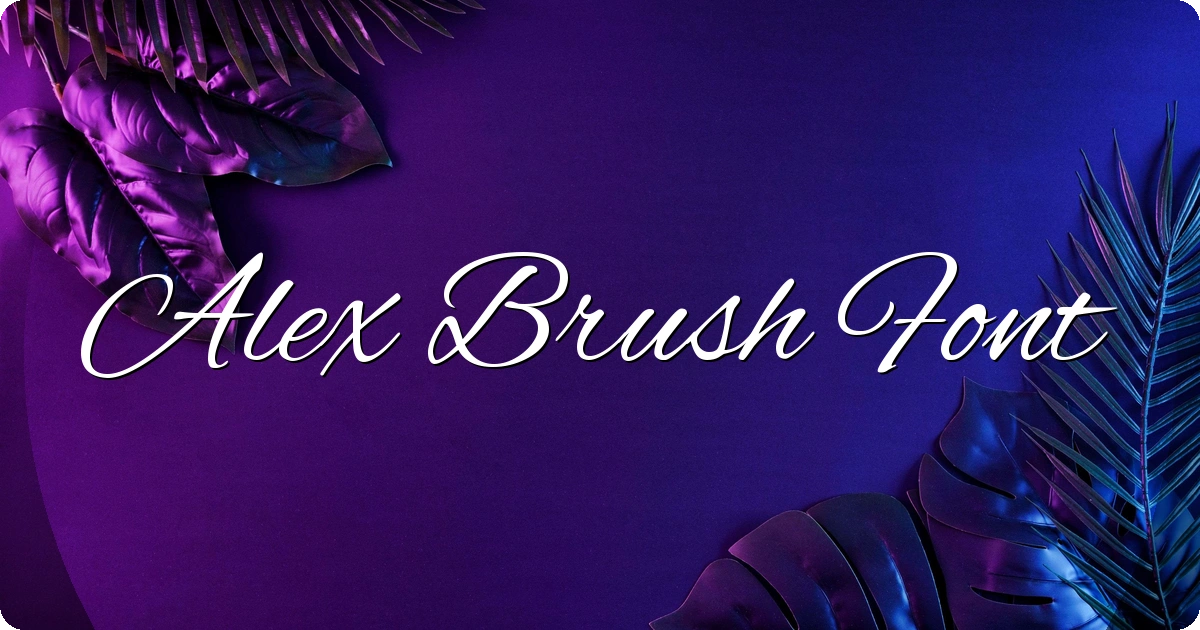 Alex Brush Font preview