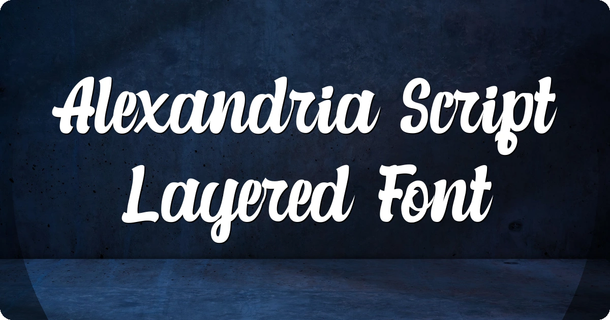 Alexandria Script Layered Font preview