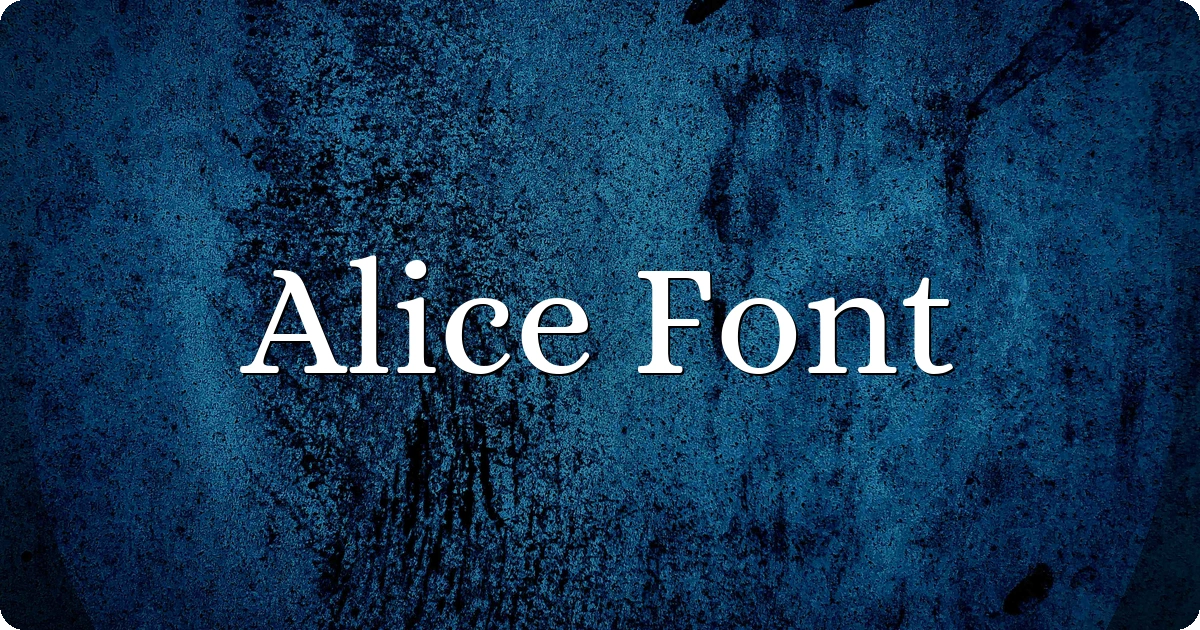 Alice Font preview
