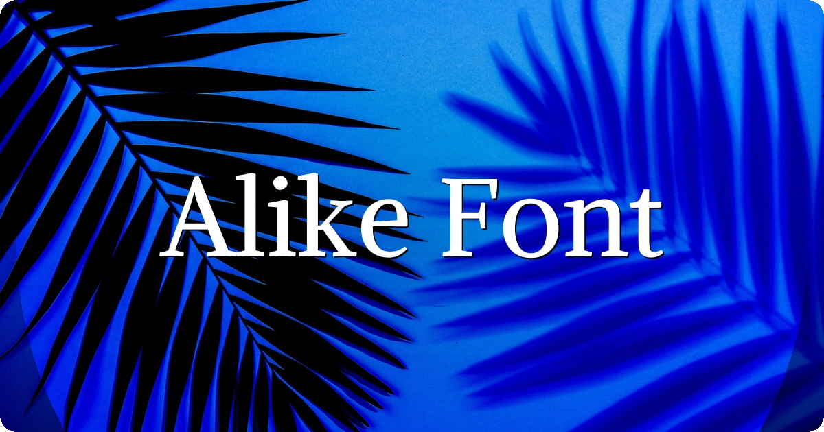 Alike Font preview