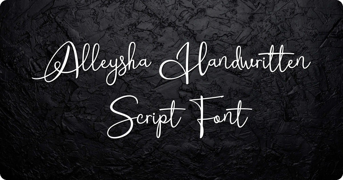 Alleysha Handwritten Script Font preview