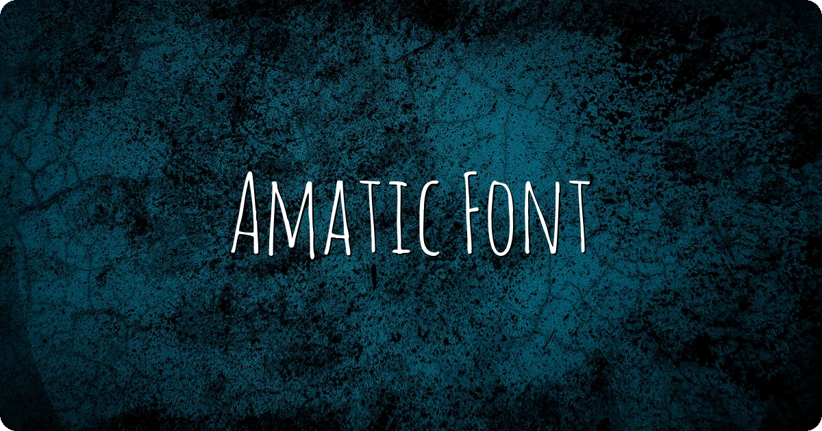 Amatic Font preview