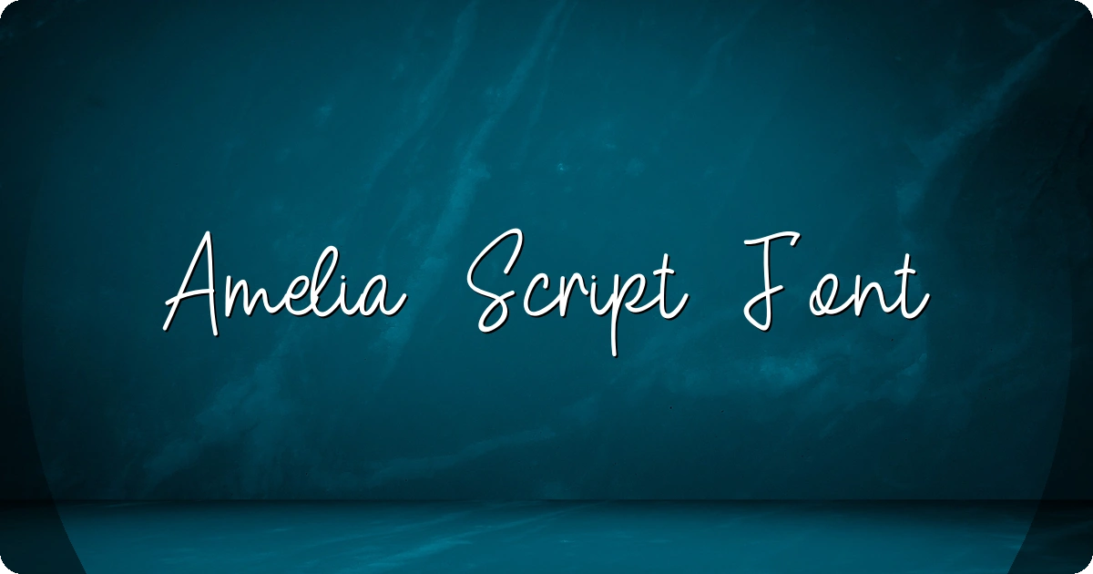 Amelia Script Font preview