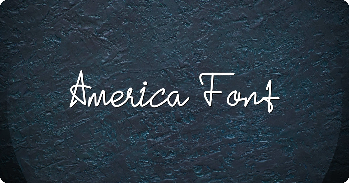 America Font preview