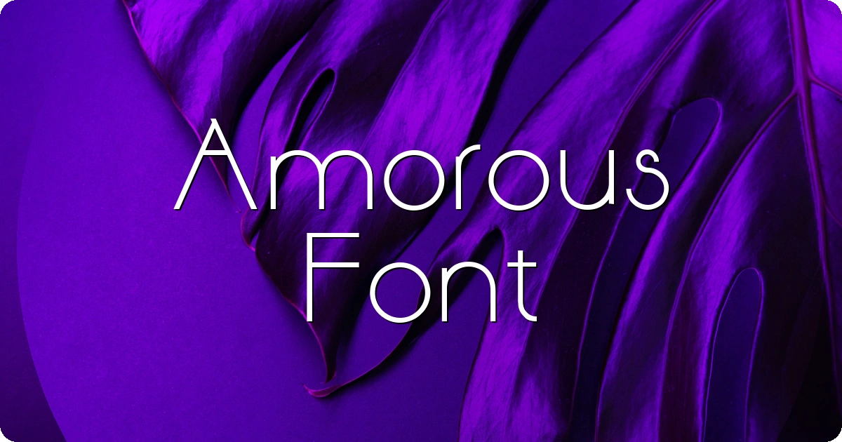 Amorous Font preview