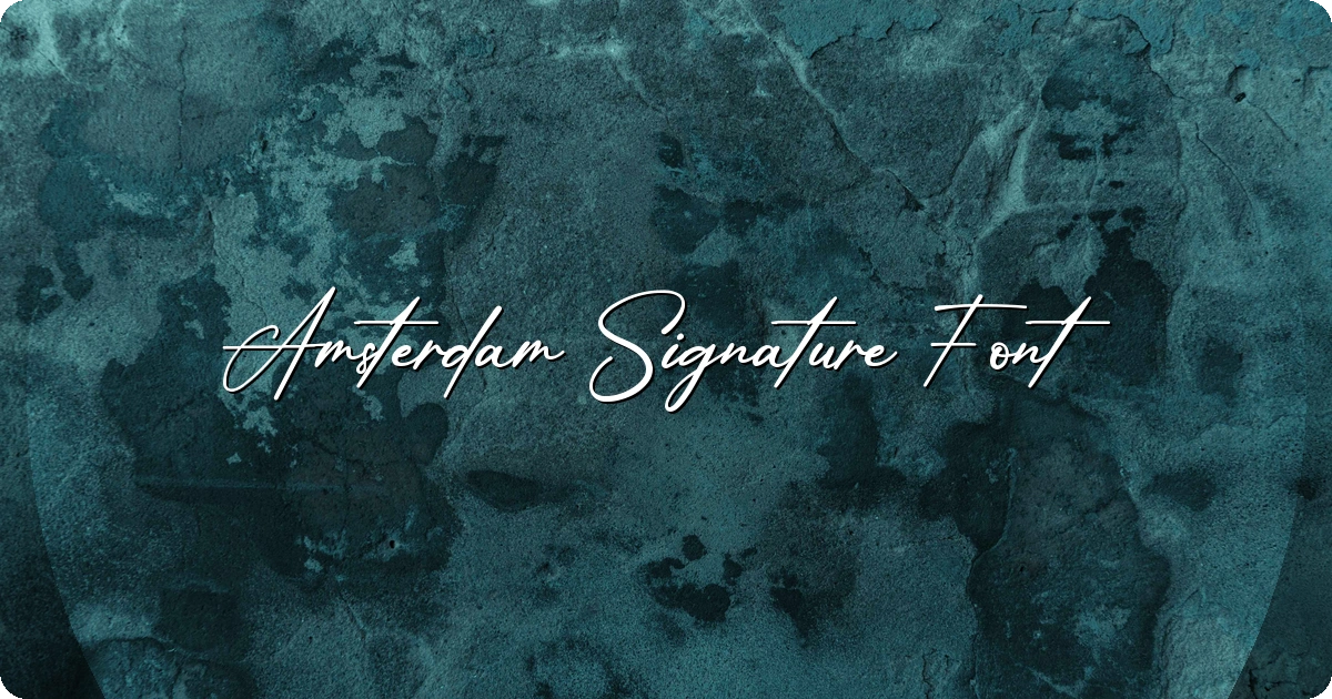 Amsterdam Signature Font preview