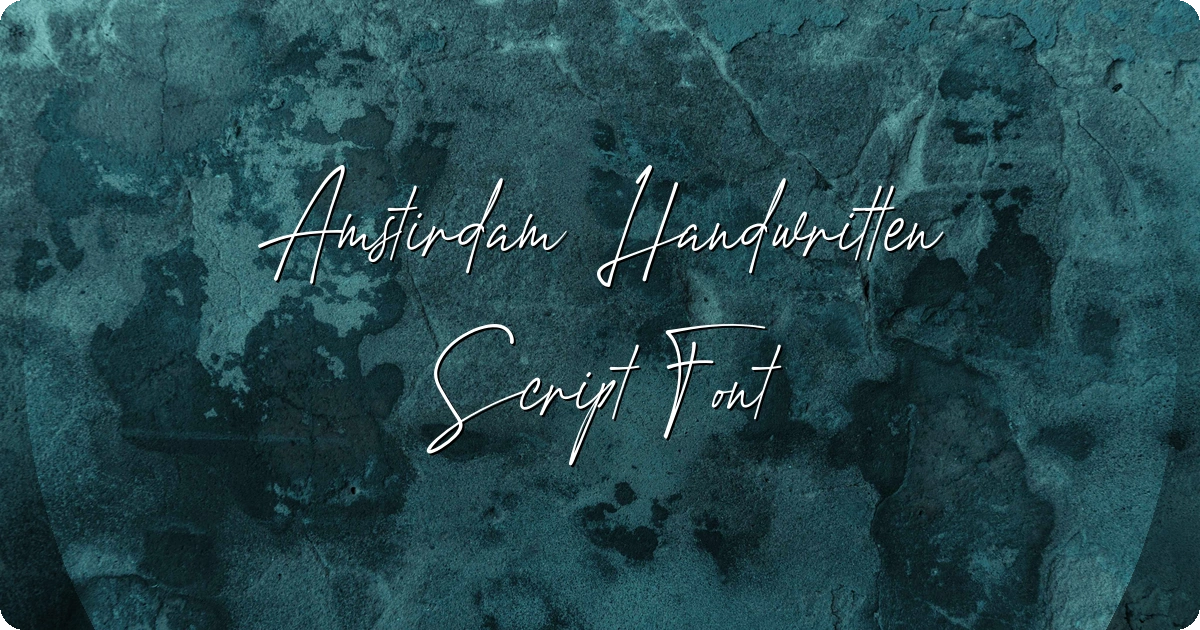 Amstirdam Handwritten Script Font preview