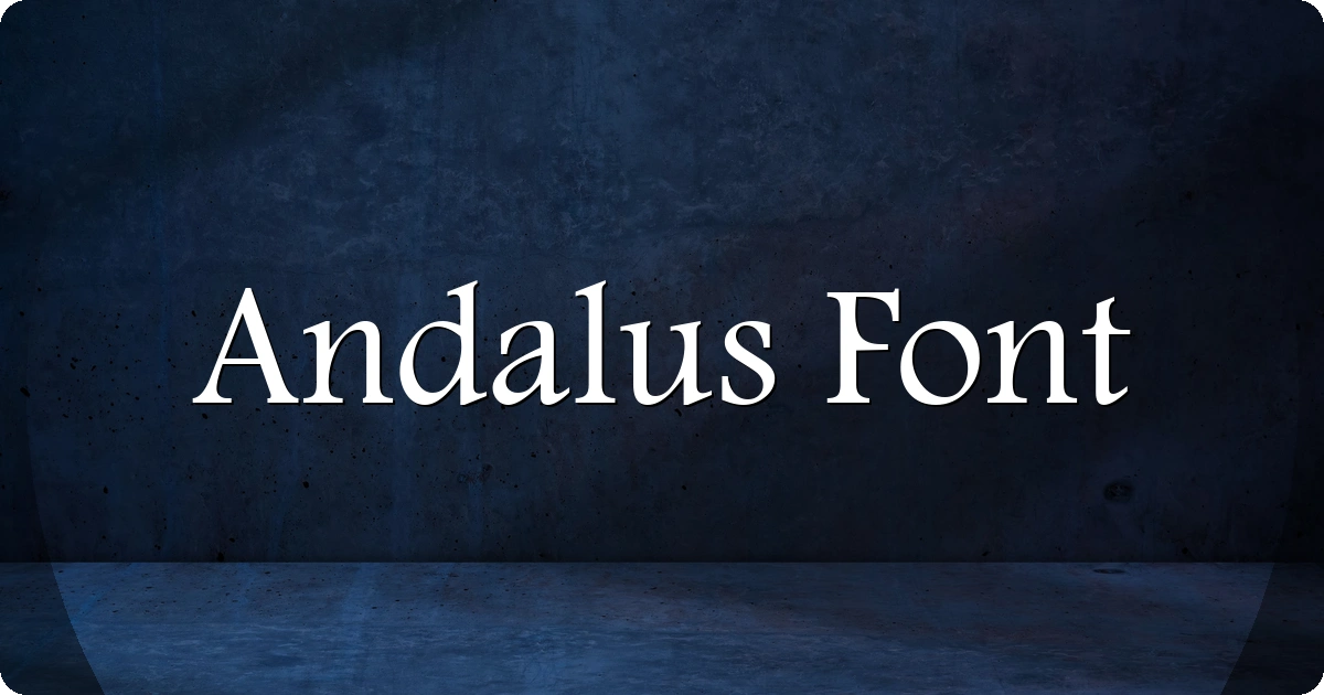 Andalus Font preview