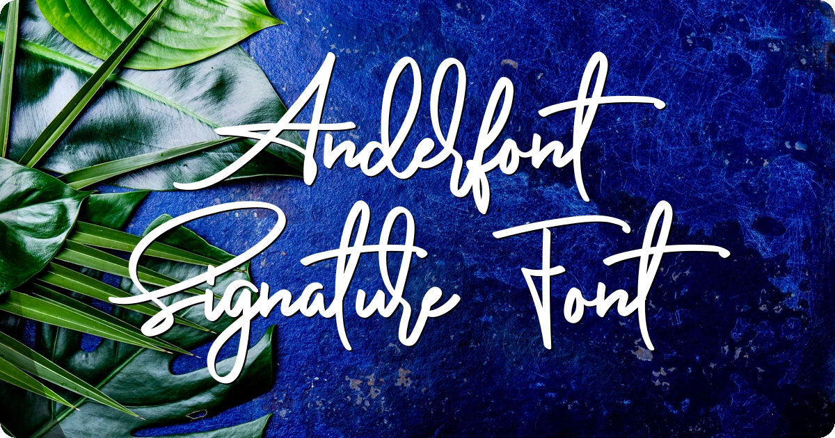 Anderfont Signature Font preview