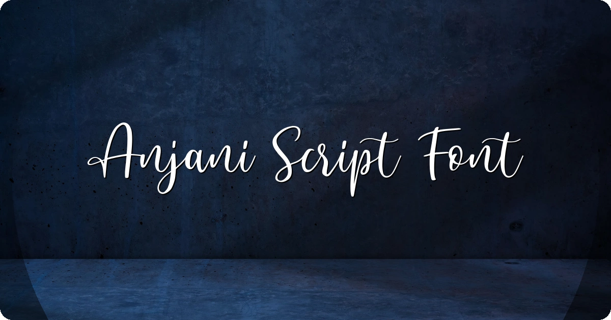 Anjani Script Font preview