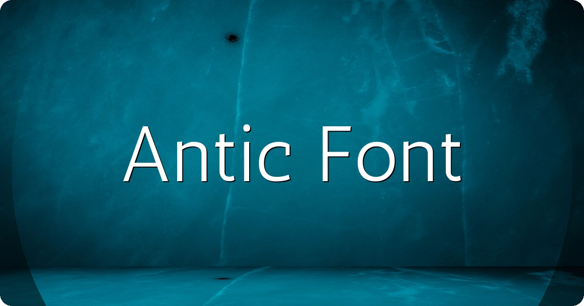 Antic Font preview