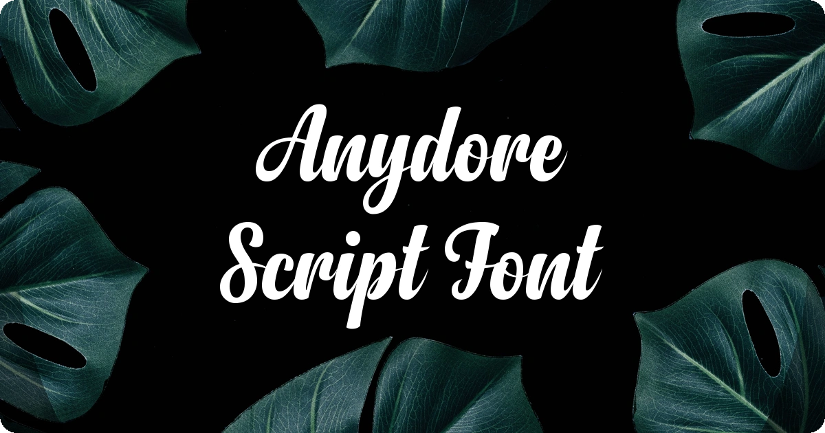 Anydore Script Font preview