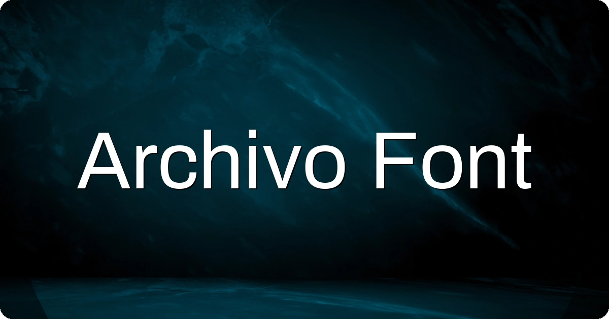 Archivo Font preview
