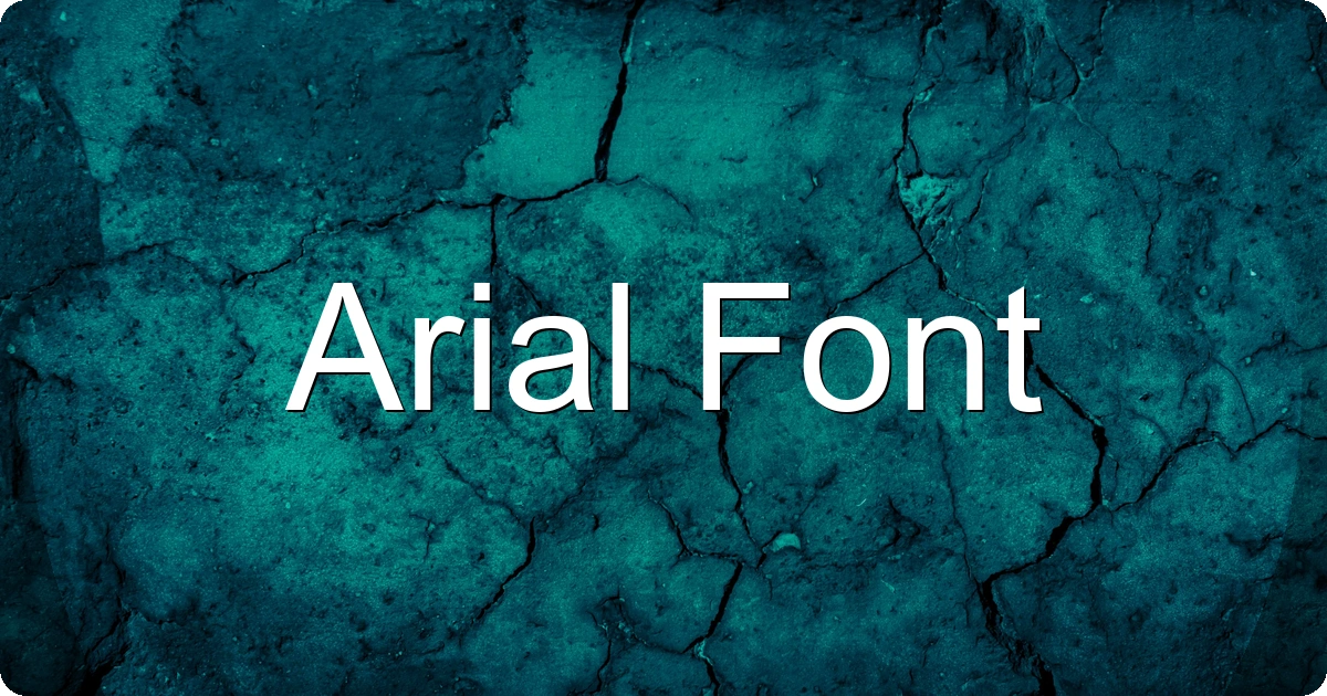 Arial Font preview