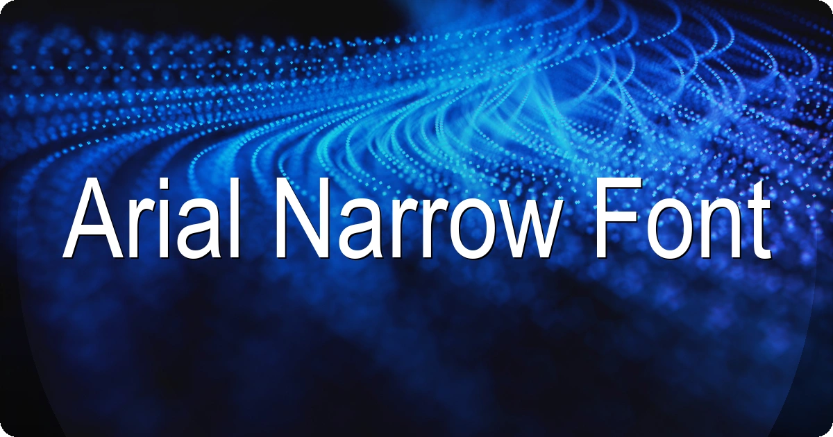 Arial Narrow Font preview