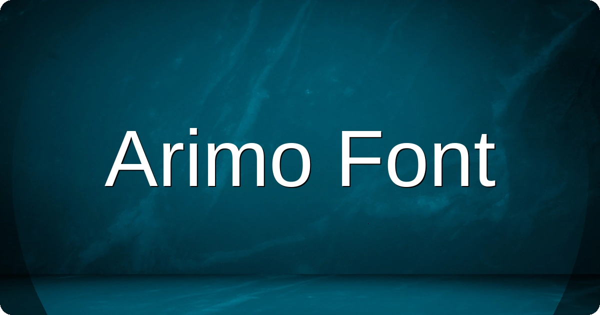 Arimo Font preview