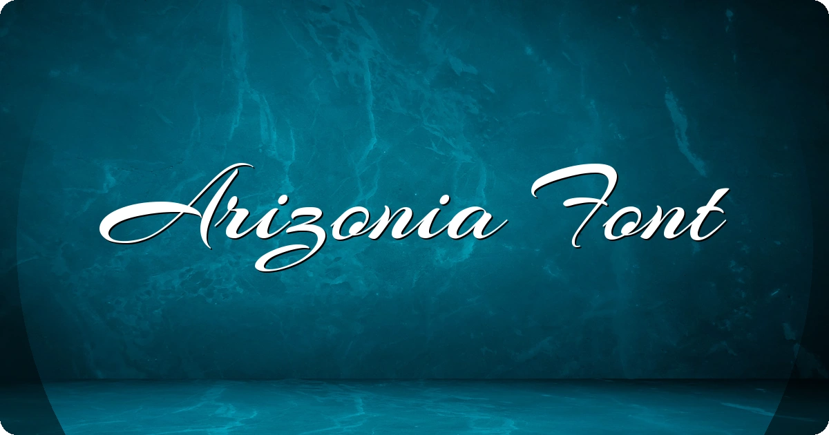 Arizonia Font preview
