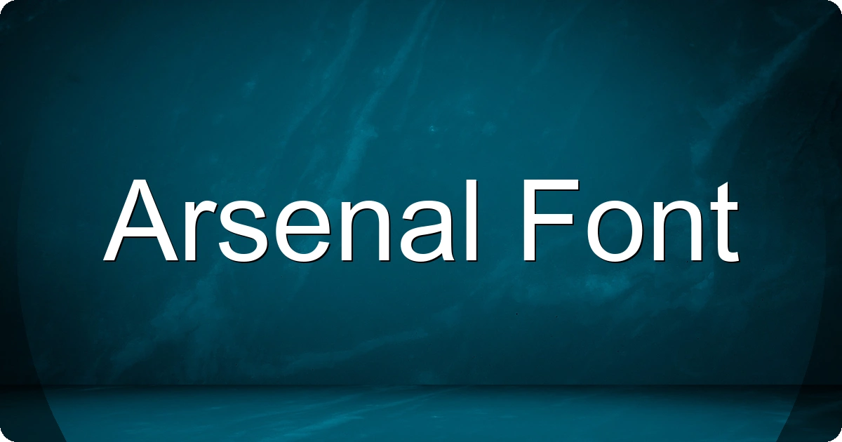 Arsenal Font preview