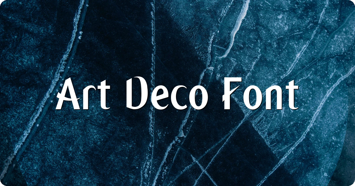 Art Deco Font preview