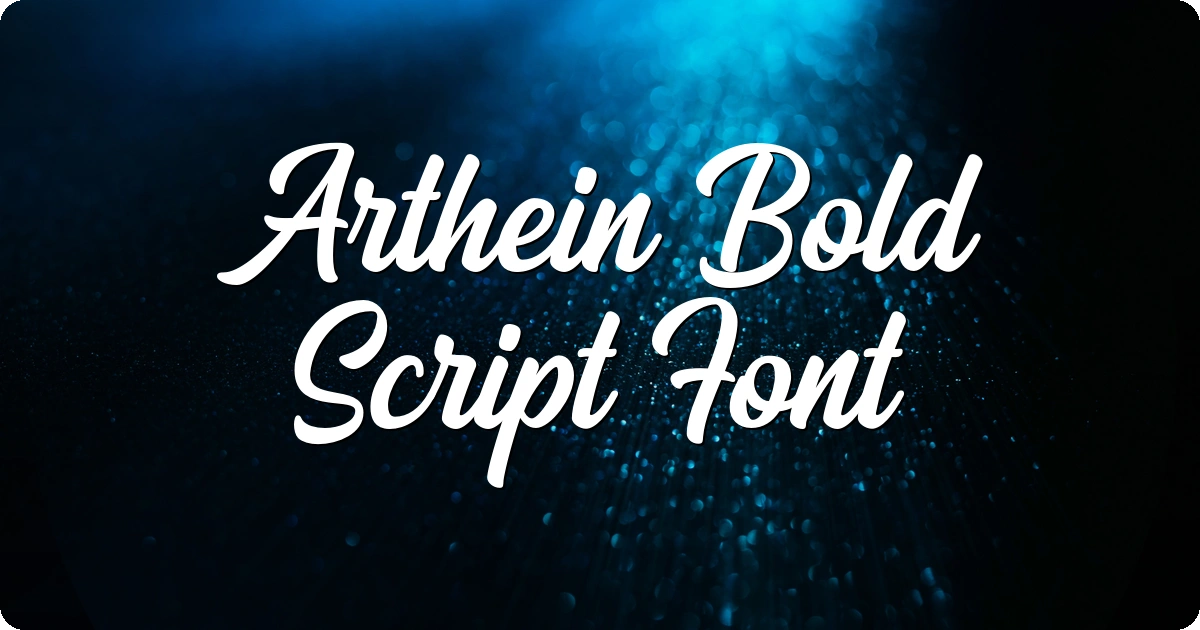Arthein Bold Script Font preview