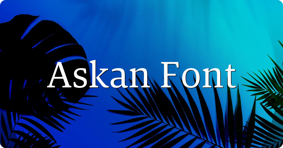Askan Font preview