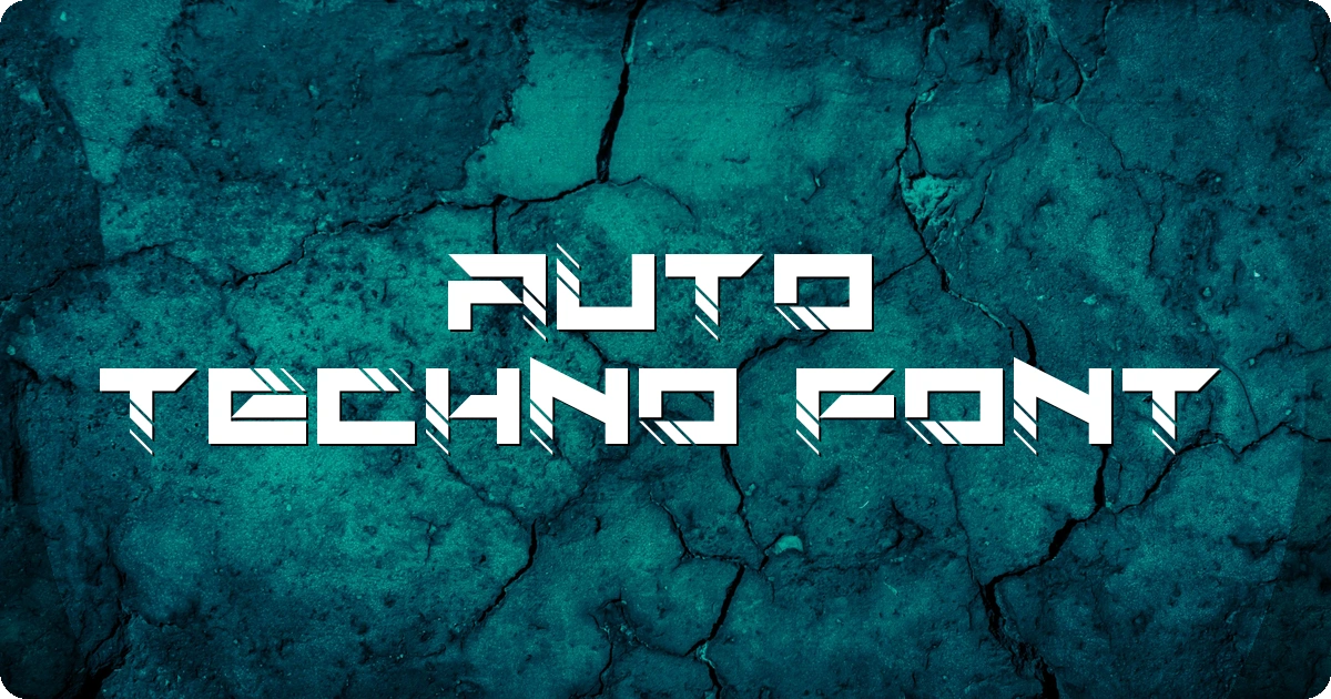 Auto Techno Font preview