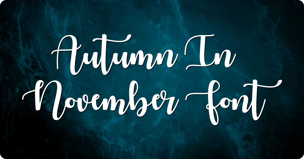 Autumn In November Font preview
