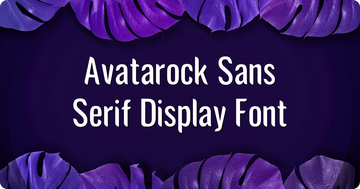 Avatarock Sans Serif Display Font preview