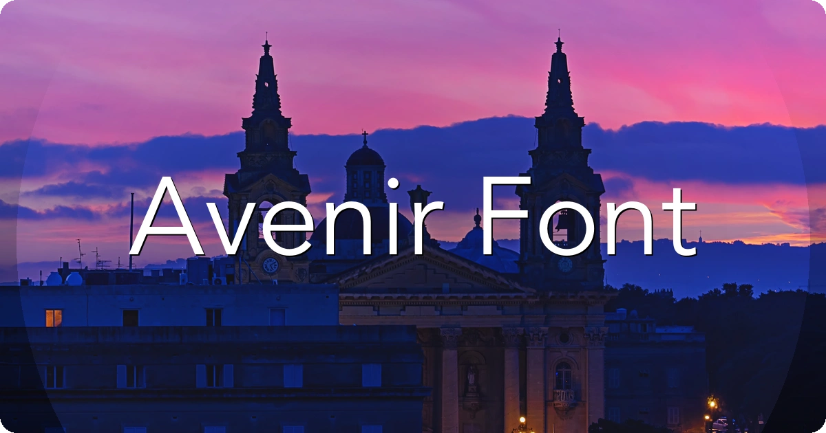 Avenir Font preview