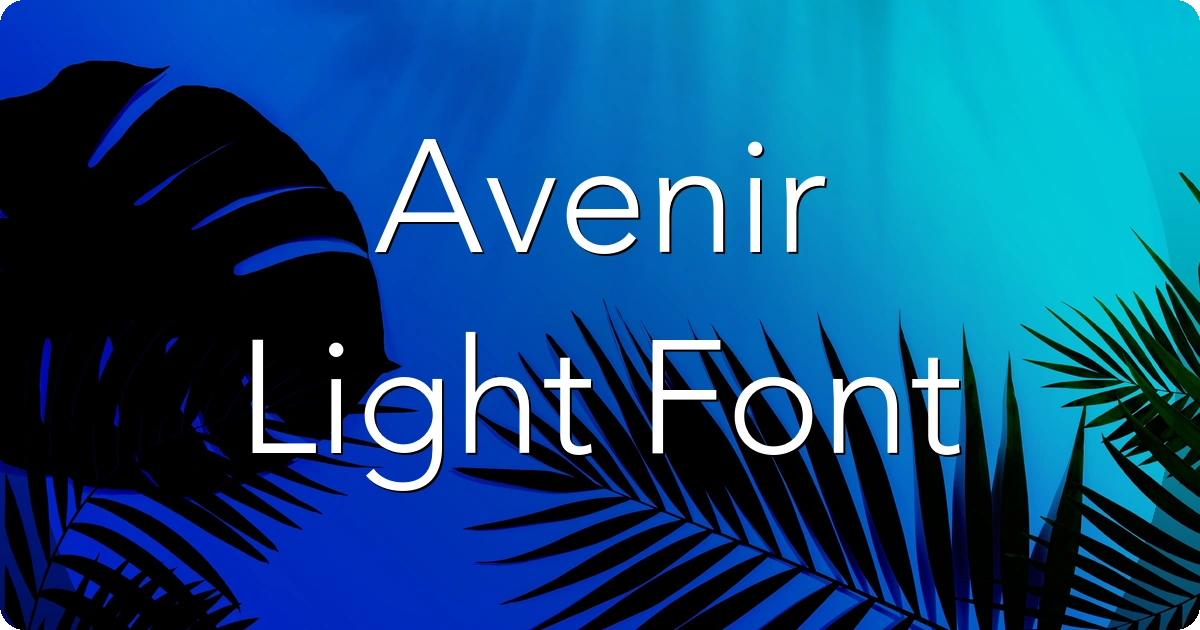 Avenir Light Font preview