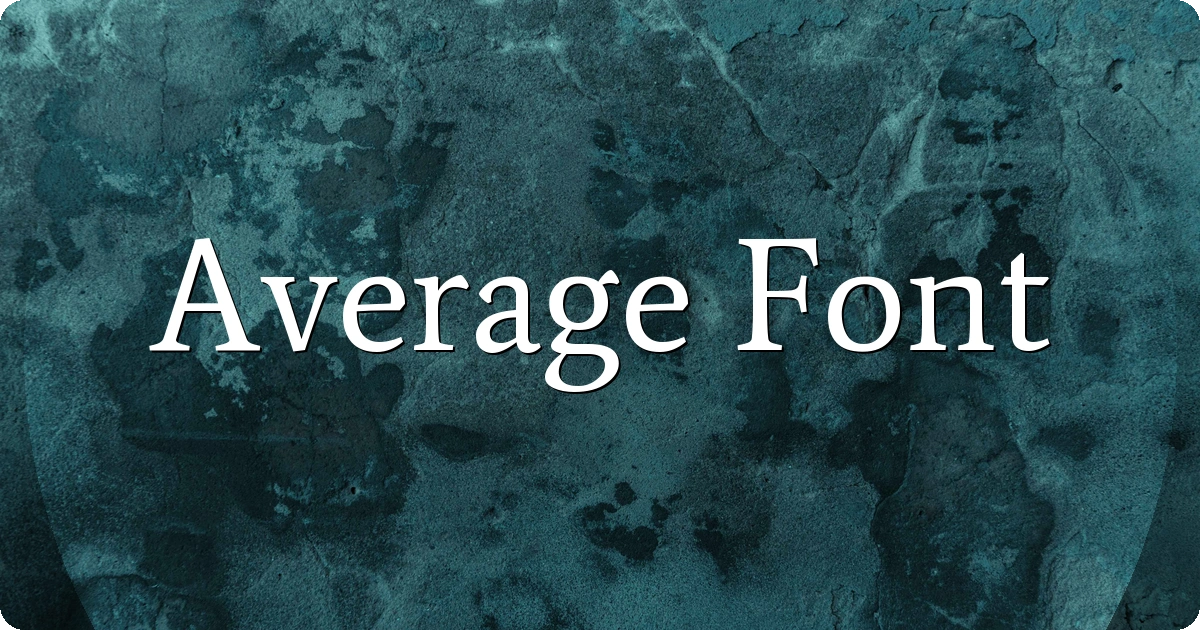 Average Font preview