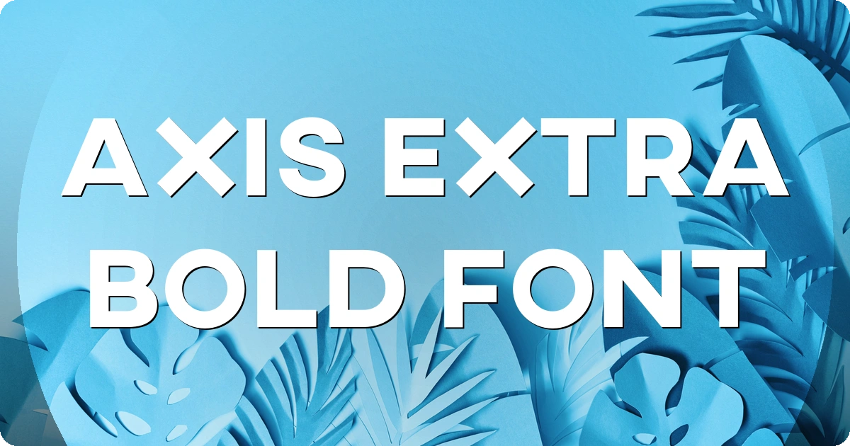Axis Extra Bold Font preview