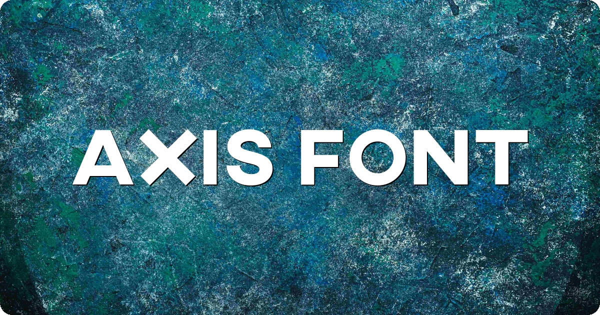 Axis Font preview