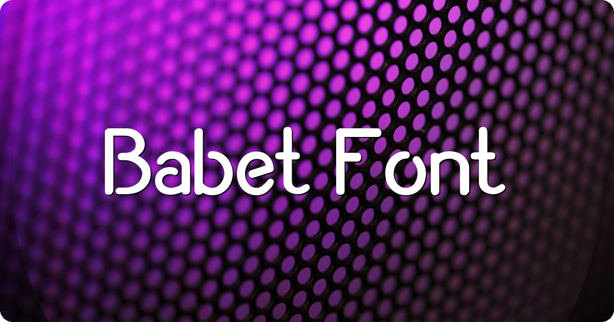 Babet Font preview