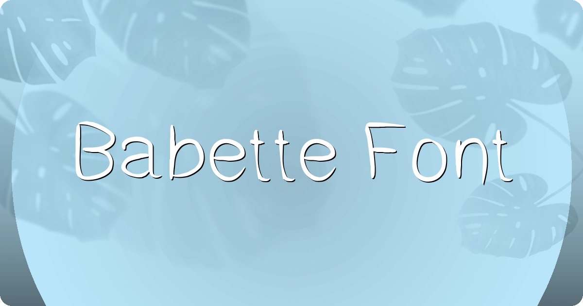 Babette Font preview