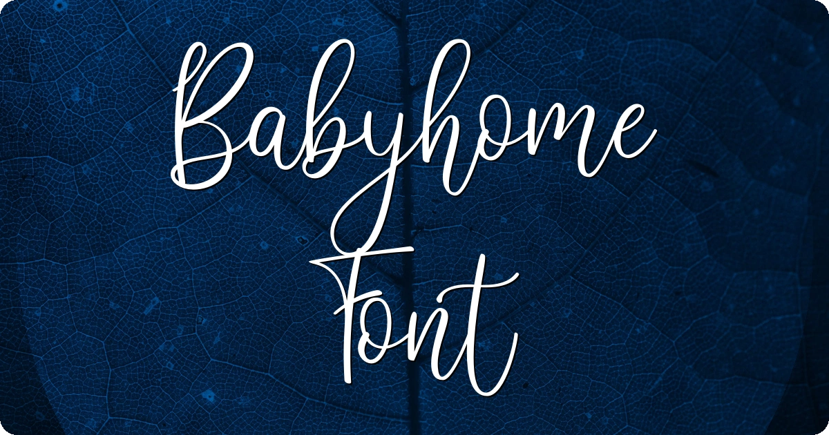Babyhome Font preview