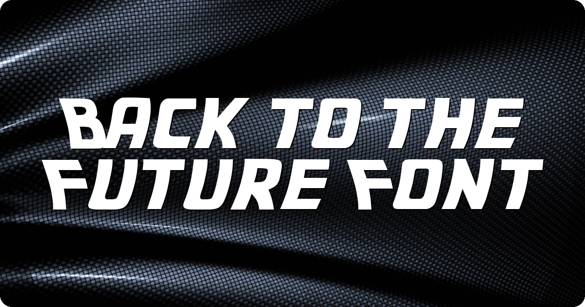 Back to the Future Font preview